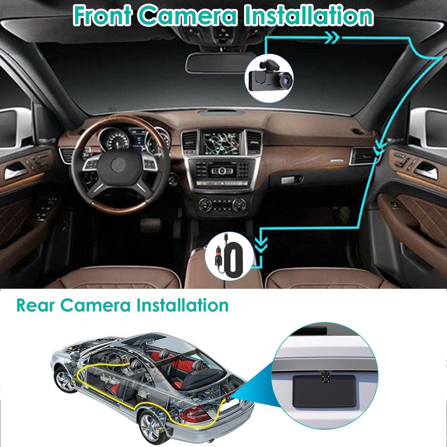 3-Channel Car Camera - 32Gb Mmc Card